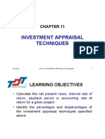 Chapter 4 - Investment Appraisal Techniques