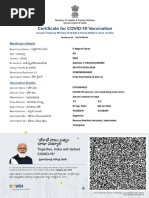 Certificate For COVID-19 Vaccination: Beneficiary Details