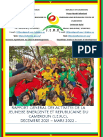 Rapport General Des Activites de La Jeunesse Emergente Et Republicaine Du Cameroun.