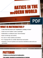 Mathematics in The Modern World