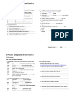 3 People and Planet Extra Practice: 3.1 Vocabulary