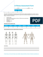 Client Fitness Assessment Form: Age Weight (LBS) Height (In) Body Fat %