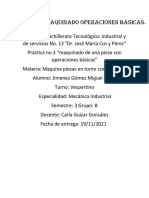 Secuencia de Maquinado Operaciones Básicas.