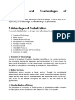 Advantages and Disadvantages of Globalization