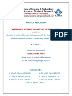 Project Report On: "Variation in Intrinsic Viscosity by Ostwald Method - A Study