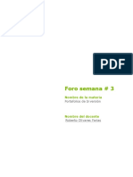 Portafolios de Inversion FORO SEMANA # 3