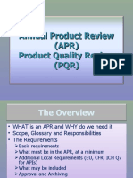 Annual Product Review (APR) Product Quality Review (PQR)