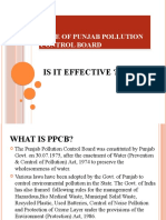 Role of Punjab Pollution Control Board