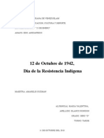 TRABAJO 12 de Octubre Día de La Resistencia Indígena