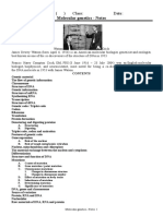 Molecular Genetics - Notes