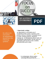 Module 5 QUALITIES OF AN ENTREPRENEUR