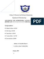 College of Chemical and Biological Engineering Department of Biotechnology