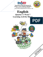 English: Quarter 3: Week 7 Learning Activity Sheets