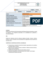 Guia N°1 Grado Octavo Uno y Dos Sitema Nervioso Central y Periferico Profesora Socorro Herrera