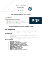 Components of Instructional Planning