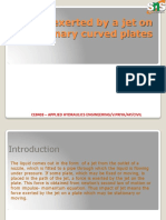 Force Exerted by A Jet On Stationary Curved Plates: Ce8403 - Applied Hydraulics Engineering/V.Priya/Ap/Civil