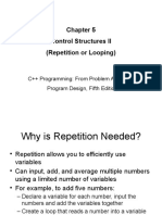 Control Structures II (Repetition or Looping) : C++ Programming: From Problem Analysis To Program Design, Fifth Edition