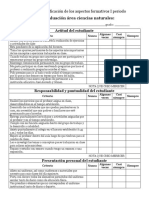 Formato de Calificación de Los Aspectos Formativos I Periodo