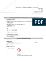 Ficha de Segurança de Acordo Com o Regulamento (CE) N.º 1907/2006