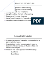 Selecting A Forecasting Technique