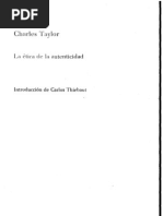 La Etica de La Autenticidad Charles Taylor