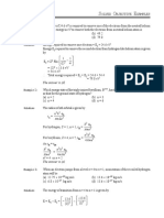 Solved Examples and Excercise