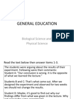 General Education: Biological Science and Physical Science