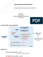 Lecture 4 Convex Sets & Convex Functions: MAEG4070 Engineering Optimization