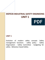 Mepe39-Industrial Safety Engineeing: Unit 1