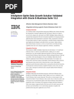 Ibm Infosphere Optim Data Growth Solution Validated Integration With Oracle E-Business Suite 12.2