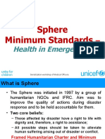 Sphere Standards - Health Response