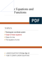 Linear Equations and Functions