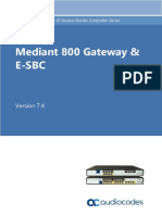 Mediant 800 Gateway e SBC Users Manual Ver 74