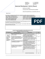 Continuing Professional Development: Activity Record