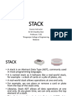 Stack: Course Instructor DR M K Kavitha Devi Professor / CSE Thiagarajar College of Engineering Madurai