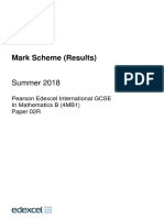 Mark Scheme (Results) : Summer 2018