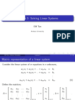 Lecture 3: Solving Linear Systems: Elif Tan