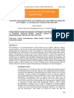 Gender Discrimination at Workplace and Mental Health of Women: A Systematic Literature Review