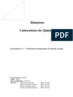 Lab. de Química Geral - Relatório 1