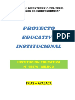 Proyecto Educativo Institucional: Frias - Ayabaca