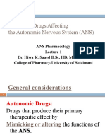 Drugs Affecting The Autonomic Nervous System (ANS)