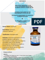 Gentamicin _ a Drug Study Presented to the Faculty of the Nursing Department Mrs. Mylahrose Jovita N. Acaba, RN, MN _ in Partial Fulfillment of the Requirements in NCM 209-RLE INTEGRATED MANAGEMENT of CHILDHOON (1)