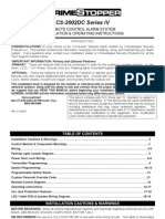 CS-2002DC Series IV: Remote Control Alarm System Installation & Operating Instructions