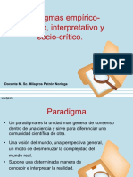 Paradigma Interpretativo Socio Crítico Empiricoanalítico.