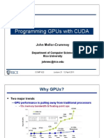 Programming Gpus With Cuda: John Mellor-Crummey