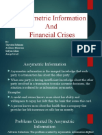 Asymmetric Information and Financial Crises: By: Tayyaba Rehman Arishma Khurram Sufyan Khan Aniqa Javed