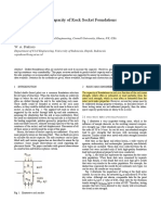 Capacity of Rock Socket Foundations 