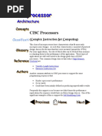 CISC Processors: (Complex Instruction Set Computing)