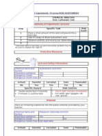 Experiment / Process: Summary of Experiment / Process