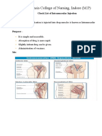 Checklist of IM Injection